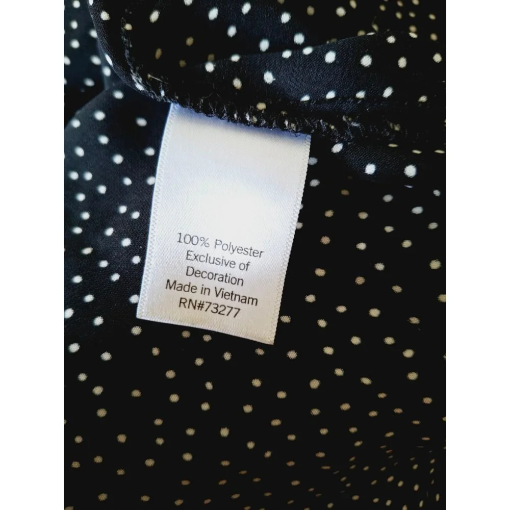 Lauren Conrad XXL Black Polka Dot women's officecore secretary teacher top - Picture 8 of 8
